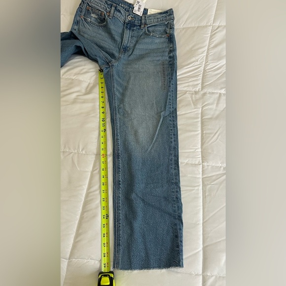 New American Eagle SUPER HIGH-RISE ANKLE STRAIGHT Sz 10 Long - Picture 7 of 8